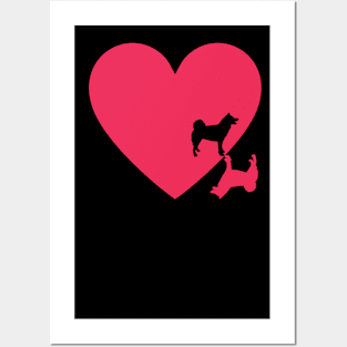 Akitas Heart Gift For Akitas Dog Lovers Posters and Art